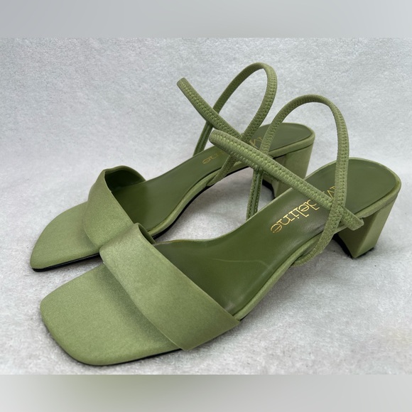 Madeline, light green chunky heels - Picture 3 of 4